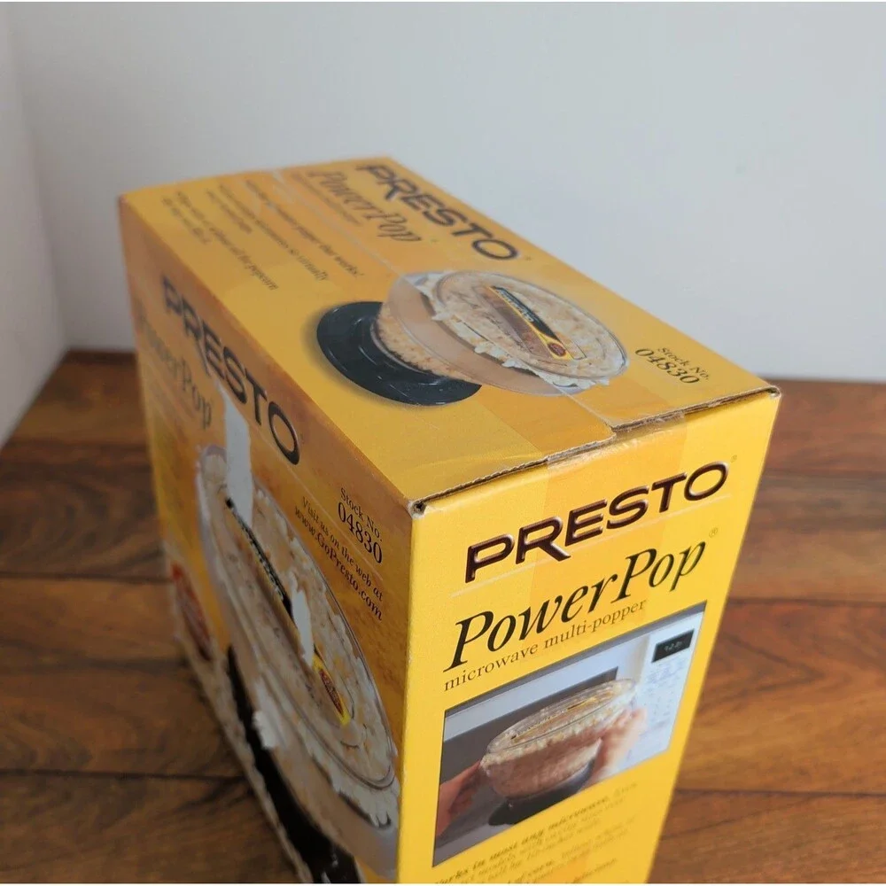 Vintage Presto 04830 PowerPop Microwave Multi-Popper Popcorn Kernel Orville NEW